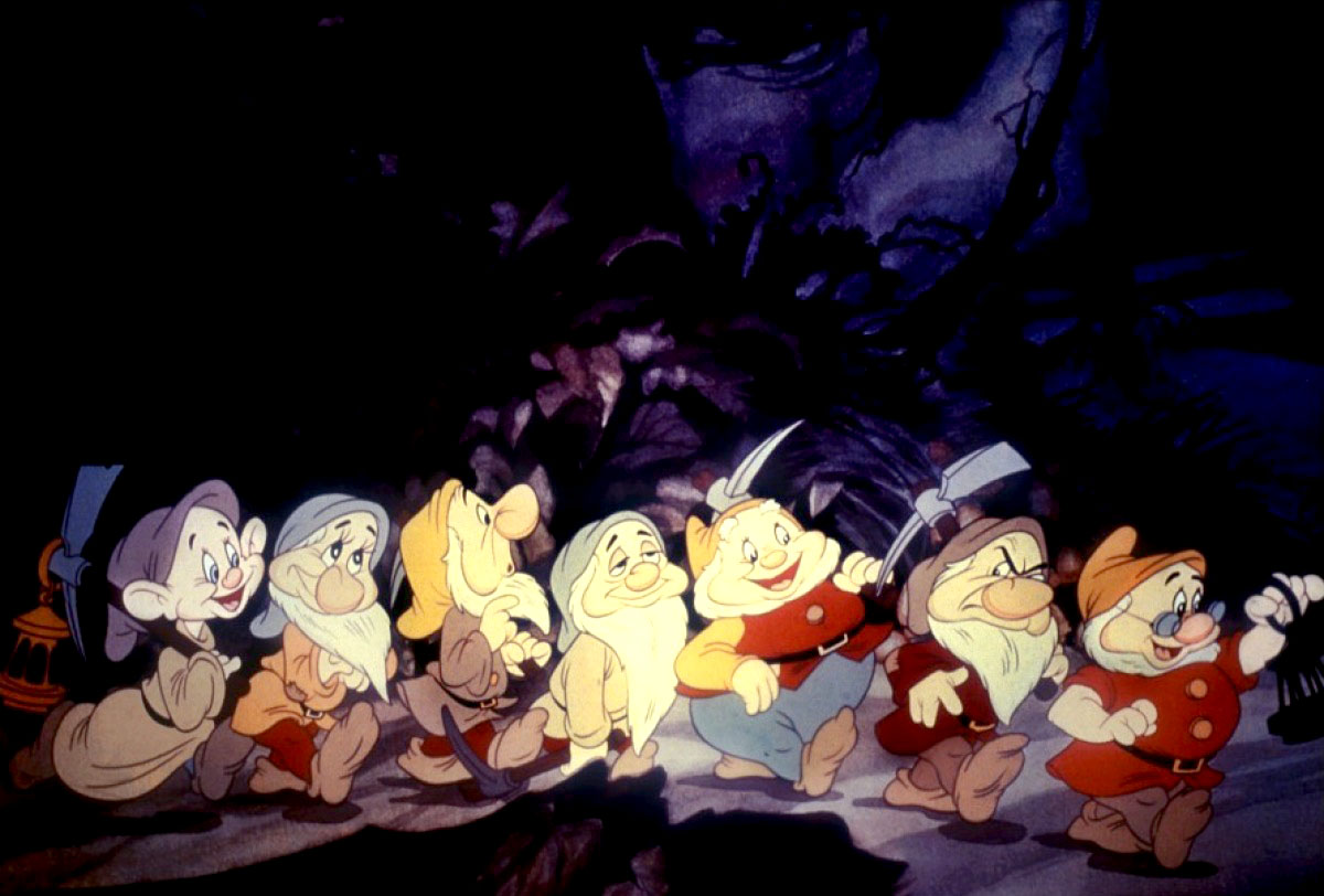 Disney, Blancheneige et les sept nains, 1937. L